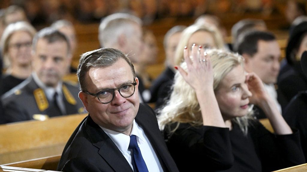 LK 6.12.2024  Pääministeri Petteri Orpo ja puoliso Niina Kanniainen-Orpo itsenäisyyspäivän ekumeenisessa juhlajumalanpalveluksessa Helsingin tuomiokirkossa 6. joulukuuta 2024.