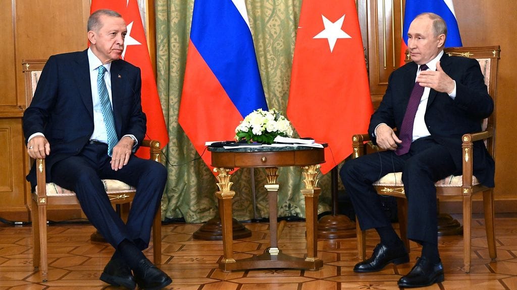 Turkin Erdogan ja Venäjän Putin tapasivat syyskuussa 2023.