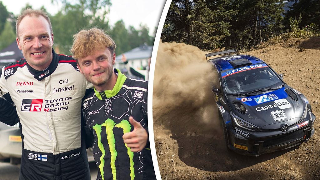 Toyotan tallipäällikkö Jari-Matti Latvala ja Oliver Solberg taistelivat kesällä luokkavoitosta Keski-Suomessa. Ensi kaudella molemmat nähtäneen Toyotalla.