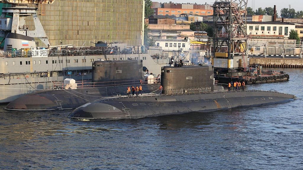 Kuvassa venäläisiä hyökkäyssukellusveneitä.