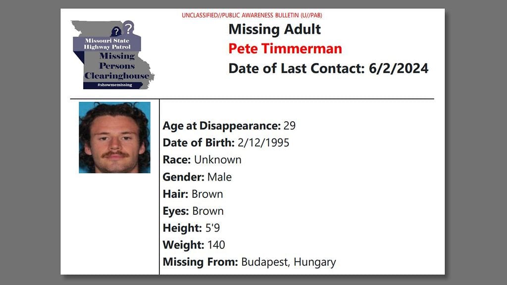 Timmerman katoamisilmoitus