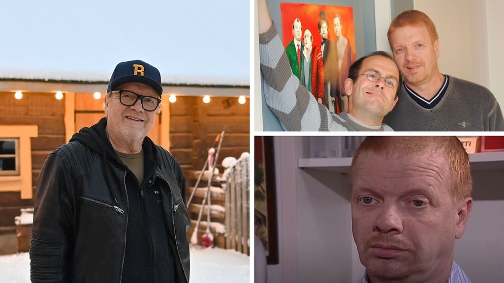 Heikki Silvennoinen tunnetaan lukuisista sketsihahmoistaan. Alhaalla oikealla meemihahmoksi muodostunut Tonnin seteli -katse. Ylhäällä oikealla kuvassa myös Kummeli-kollega Timo Kahilainen.