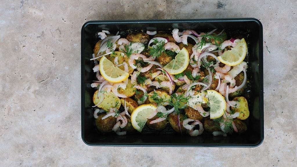 Skagen-perunapelti sopii vaikka uudenvuoden juhlapöytään.