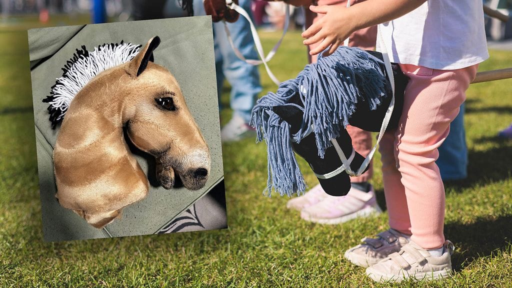 Sanna-Mari taiteili tyttärelleen upean keppihevosen.