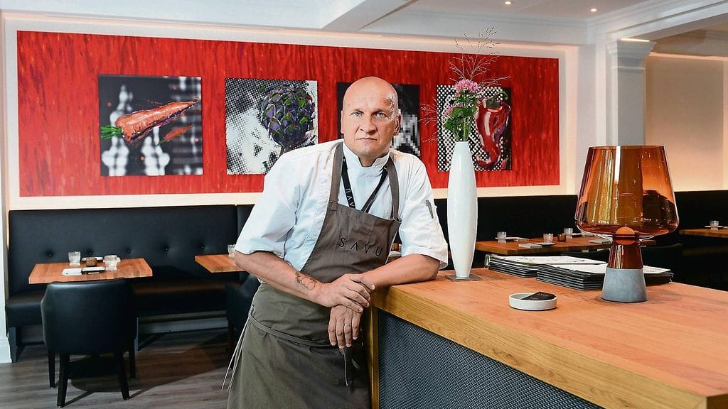 Sauli Kemppainen Savu-ravintolassa vuonna 2018.