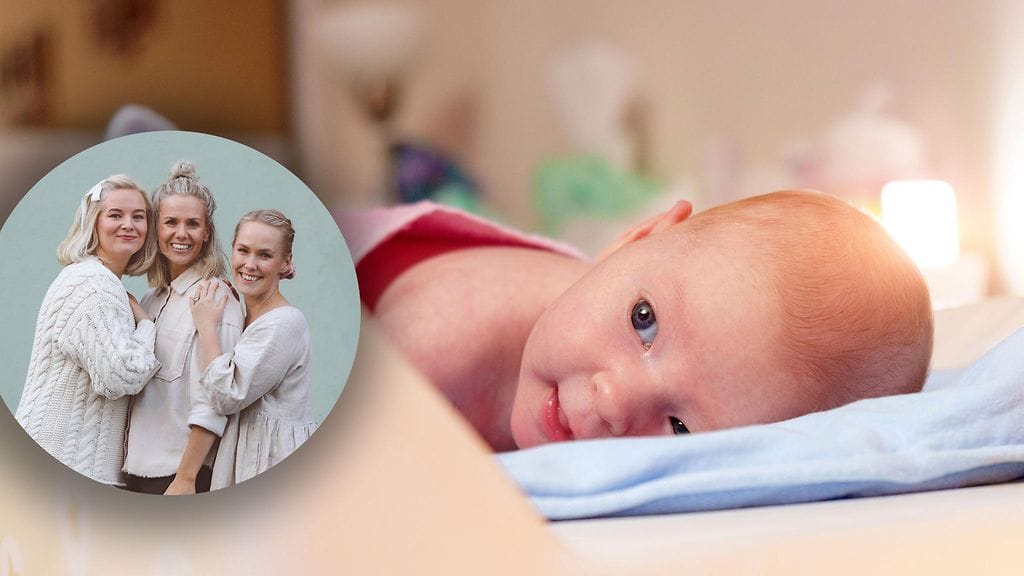 Se, miten helposti vauva nukahtaa omaan sänkyynsä, riippuu esimerkiksi hänen temperamentistaan. Pienessä kuvassa Reetta Isotalus, Tiia Finne ja Sofia Berg.