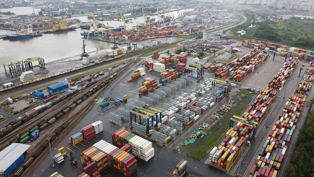 Ust-Lugan satama vuonna 2020.