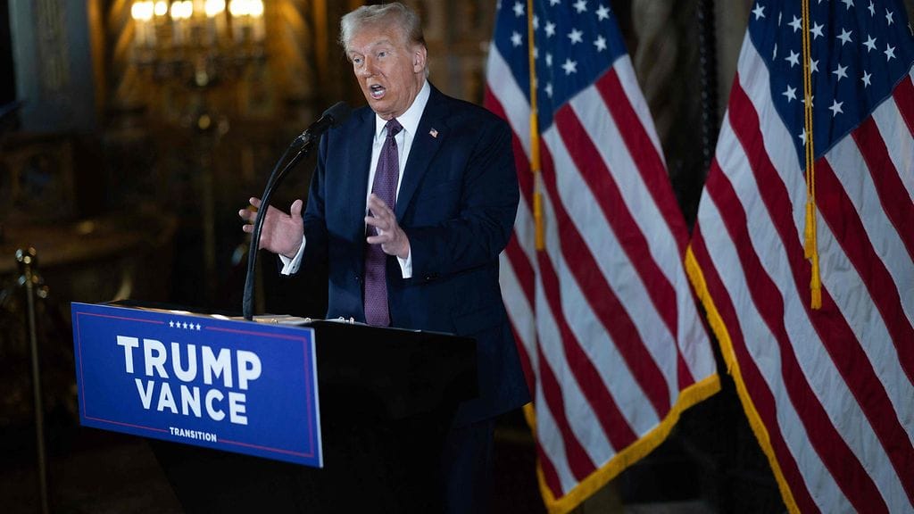 Yhdysvaltojen tuleva presidentti Donald Trump 7. tammikuuta.