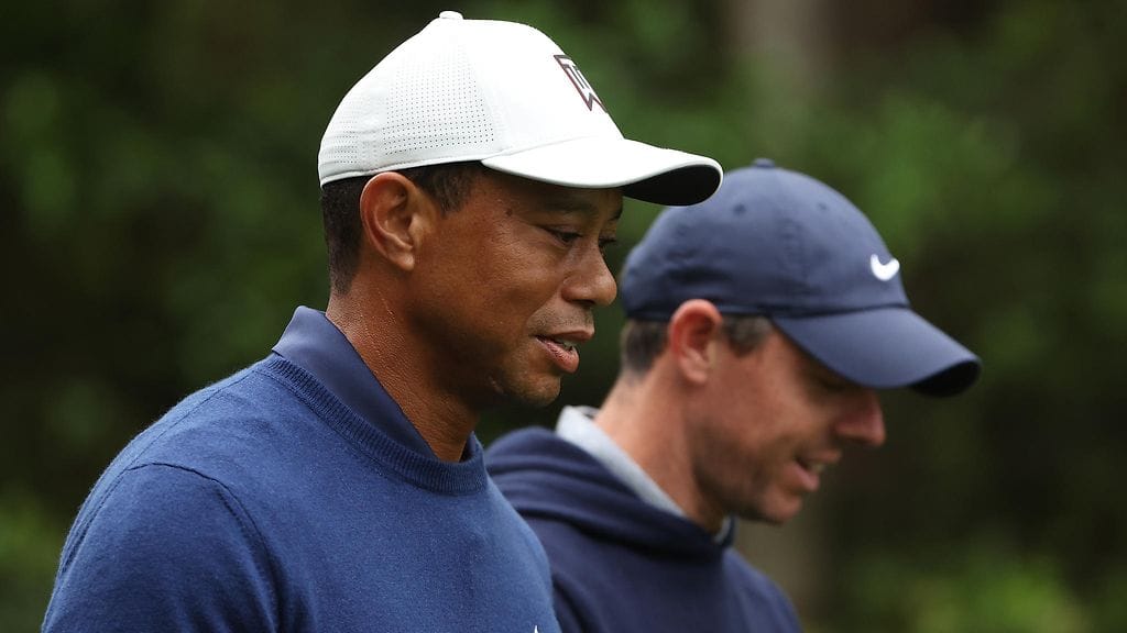 Tiger Woods ja Rory McIlroy ovat TGL-golfsarjan voimahahmoja.