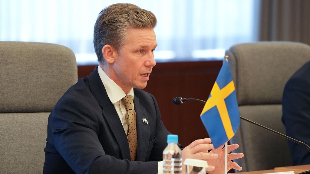 Kuvituskuva. Ruotsin puolustusministeri Pål Jonson.