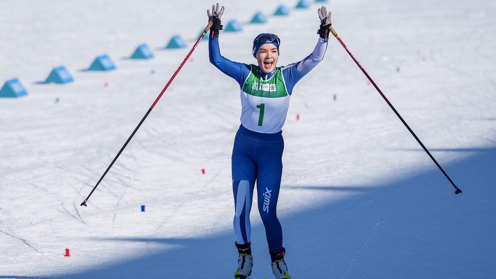 Korhonen juhli nuorten maailmanmestaruutta Etelä-Koreassa viime vuoden tammikuussa.