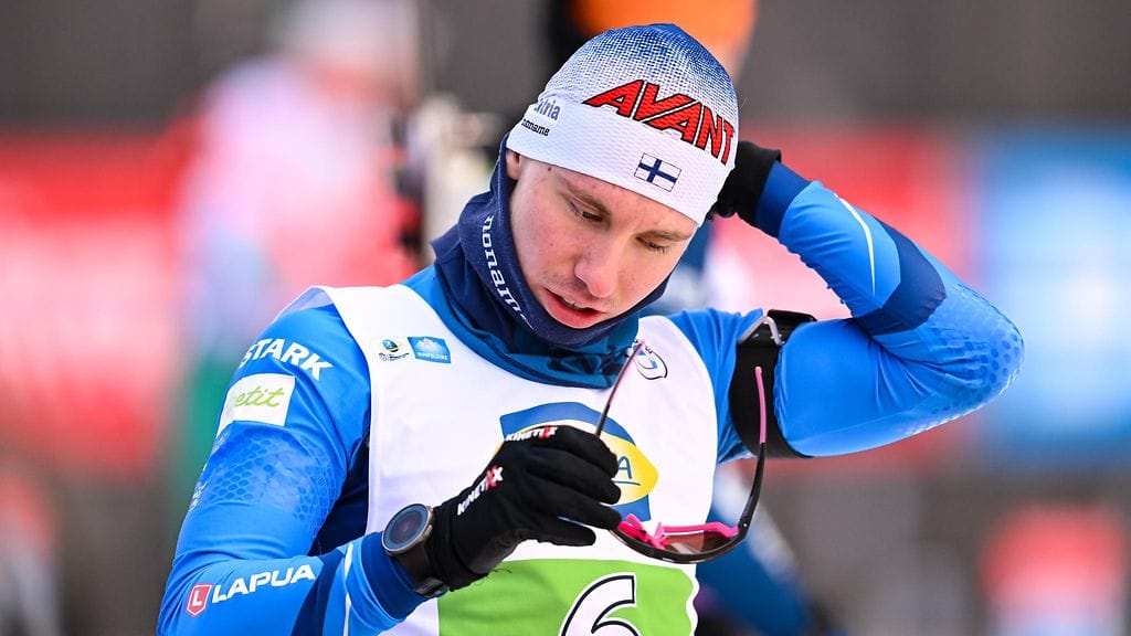 Arttu Heikkinen suoritti Suomen viestin toisen osuuden.