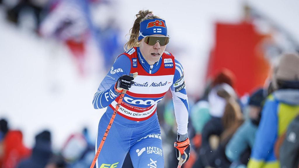Jasmi Joensuu hiihti viidenneksi Les Rousses'n sprintissä.