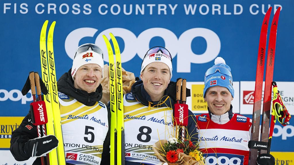Niskanen, Poromaa ja Krüger miehittivät palkintokorokkeen sunnuntaina.