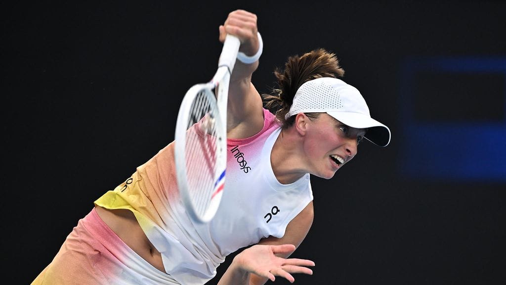 Iga Swiatek etenee Australian avoimessa tyrmäävään tapaan.