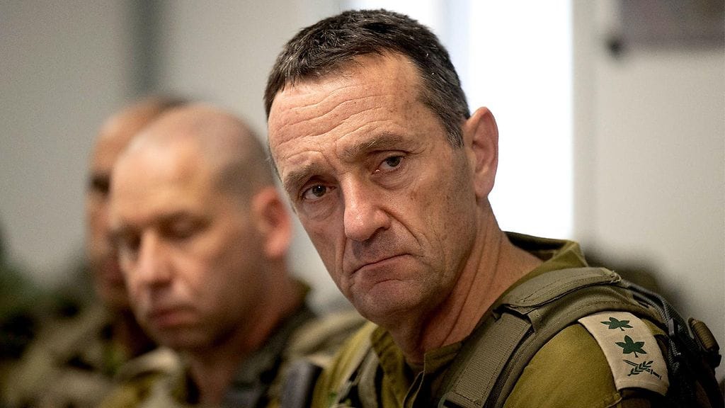 Israelin asevoimien komentaja Herzi Halevi 14. elokuuta.