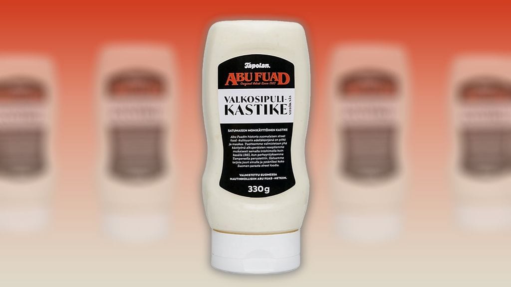Yhdessä erässä Tapola Oy Lihanjalostustehtaan Abu Fuad valkosipulikastiketta (330 g) on virheellinen etiketti.