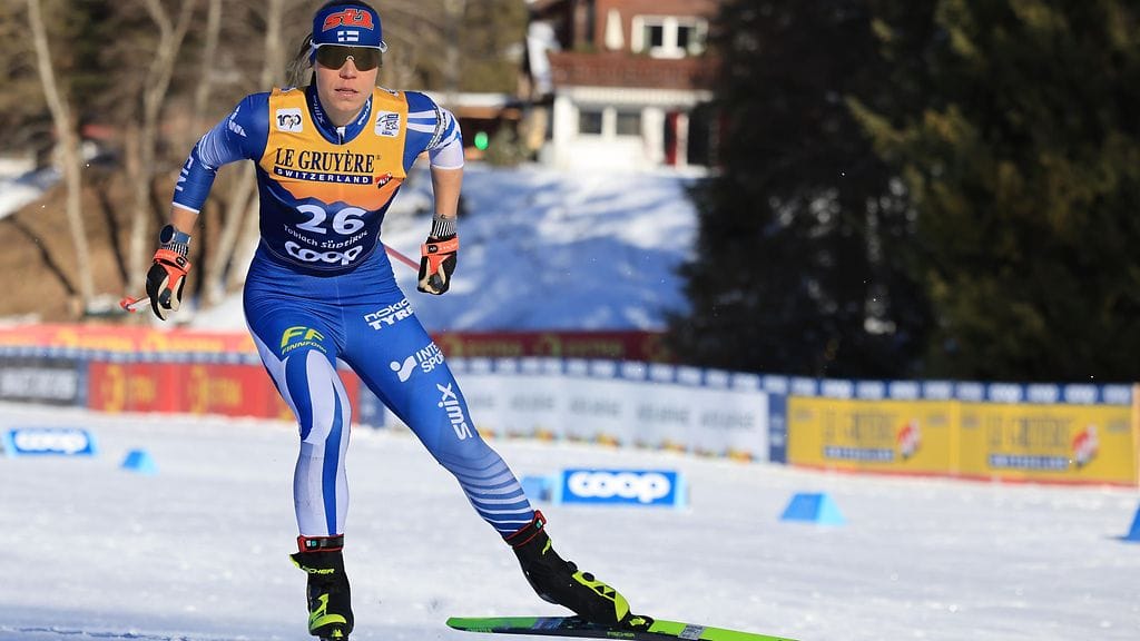 Jasmi Joensuu oli hyvässä vauhdissa sprintin aika-ajoissa.