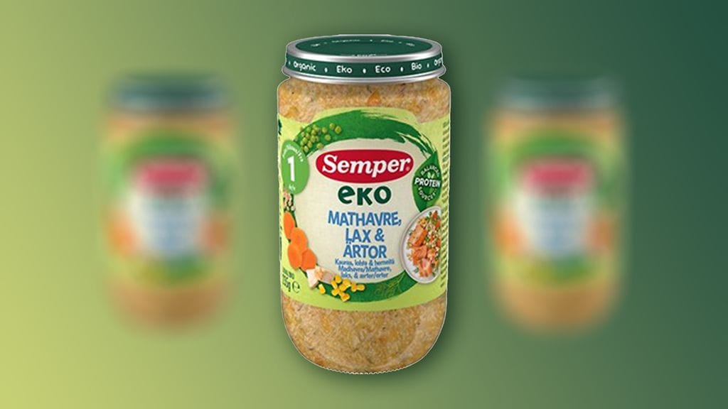 Oy Semper Ab on poistanut markkinoilta yhden erän tuotetta, jonka pitäisi sisältää muun muassa kauraa, lohta ja herneitä.
