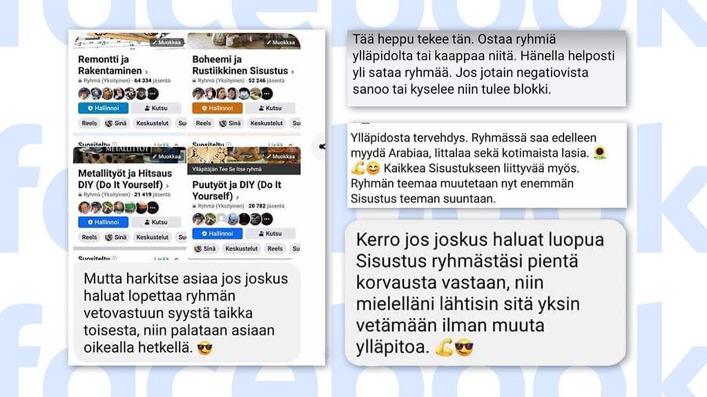 Jarmo Kurkelana esiintynyt henkilö on tehnyt aktiivisesti ehdotuksia someryhmän hankinnasta. Hän on tarjonnut myös rahaa.