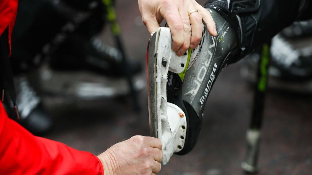 Kuvituskuva, jääkiekko, huoltaja, luistin