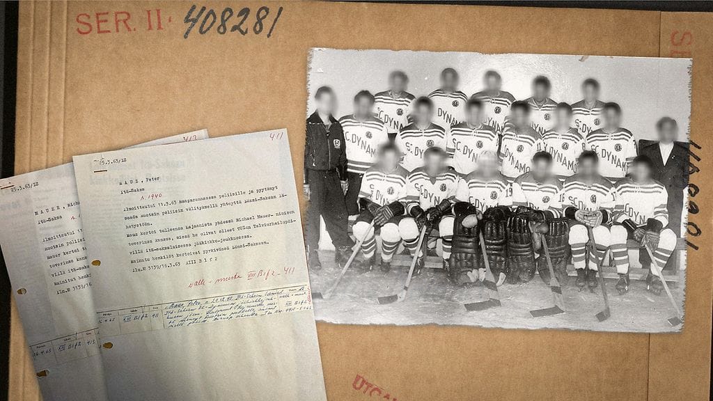 3101, itäsaksa, jääkiekko, loikkaukset, blurrattu pääkuva