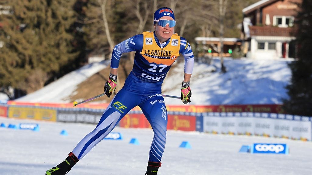 Kerttu Niskanen hiihti kolmanneksi Italian Cognessa. Arkistokuva.