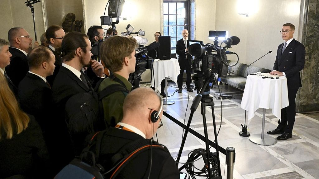 Tasavallan Presidentti Alexander Stubb tapasi mediaa Valtiopäivien avajaisissa puhemiehen vastaanotolla eduskunnassa Helsingissä tänään.