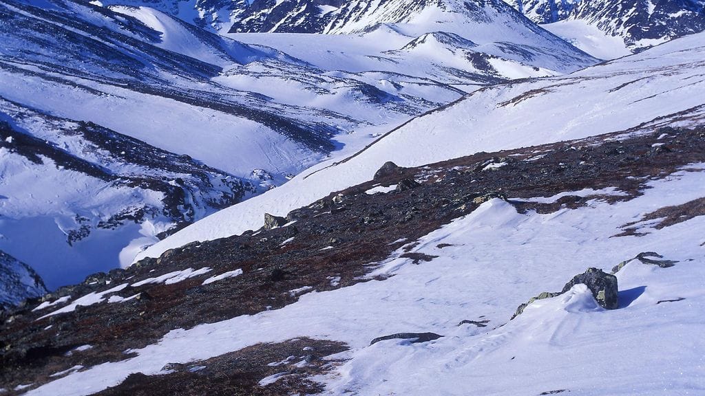 Kebnekaisen (kuvassa) vuoriaseman eteläpuolelta Ruotsin Kiirunasta löydettiin maanantain ja tiistain välisenä yönä teltasta kaksi miestä kuolleena