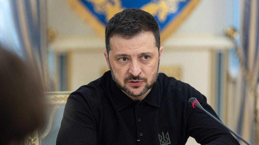 Ukrainan presidentti Volodymyr Zelenskyi Kiovassa 5. helmikuuta.