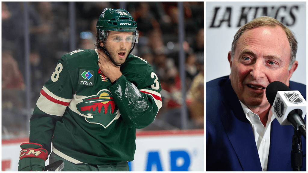 NHL:n komissaari Gary Bettman (oik.) on lyhentänyt Ryan Hartmanin pelikiellon kymmenestä ottelusta kahdeksaan.