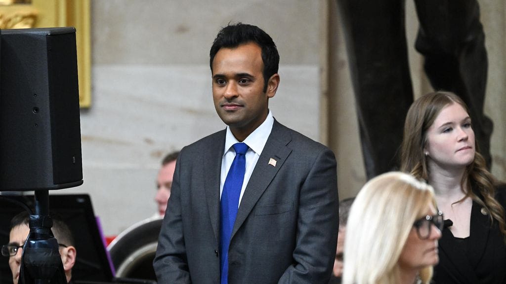 Ramaswamy kuvattiin Trumpin virkaanastujaisissa 20. tammikuuta.