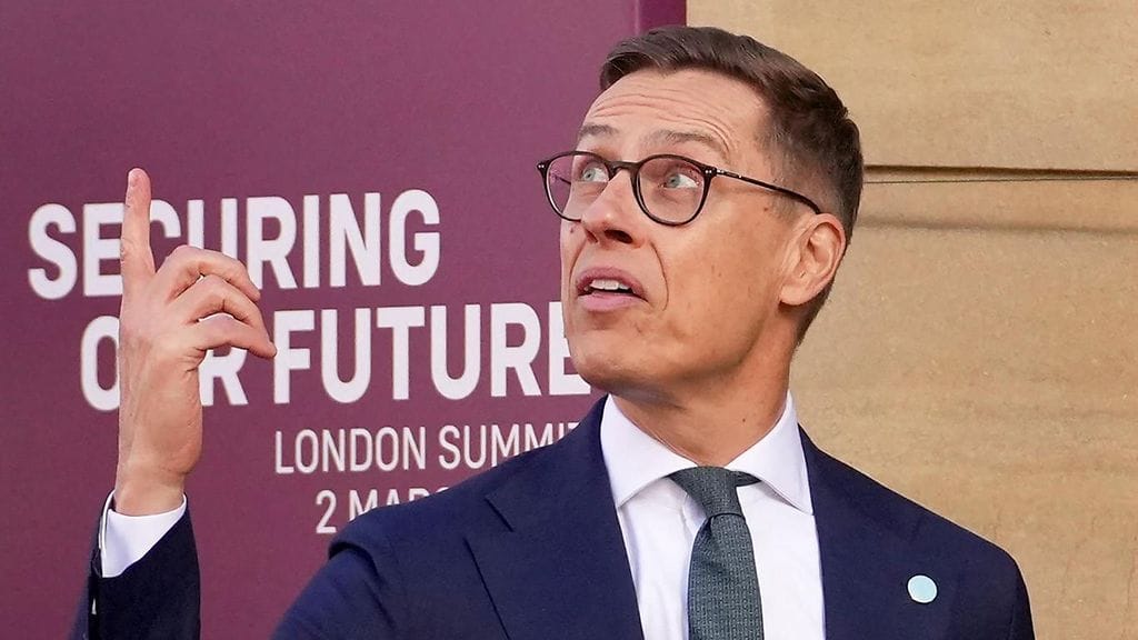 Presidentti Alexander Stubb Lontoossa Ukrainan tukikokouksessa.