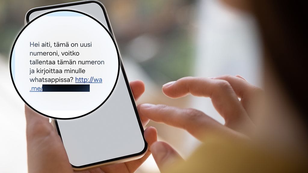 Varmista aina viestin lähettäjän henkilöllisyys muuta kautta. Älä klikkaa epäilyttävän viestin linkkiä.