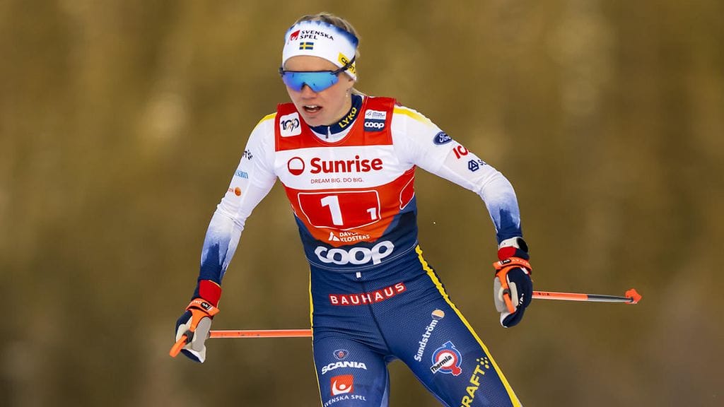 Emma Ribom kärsi sydänongelmista Trondheimin sprinttikisassa. Arkistokuva.