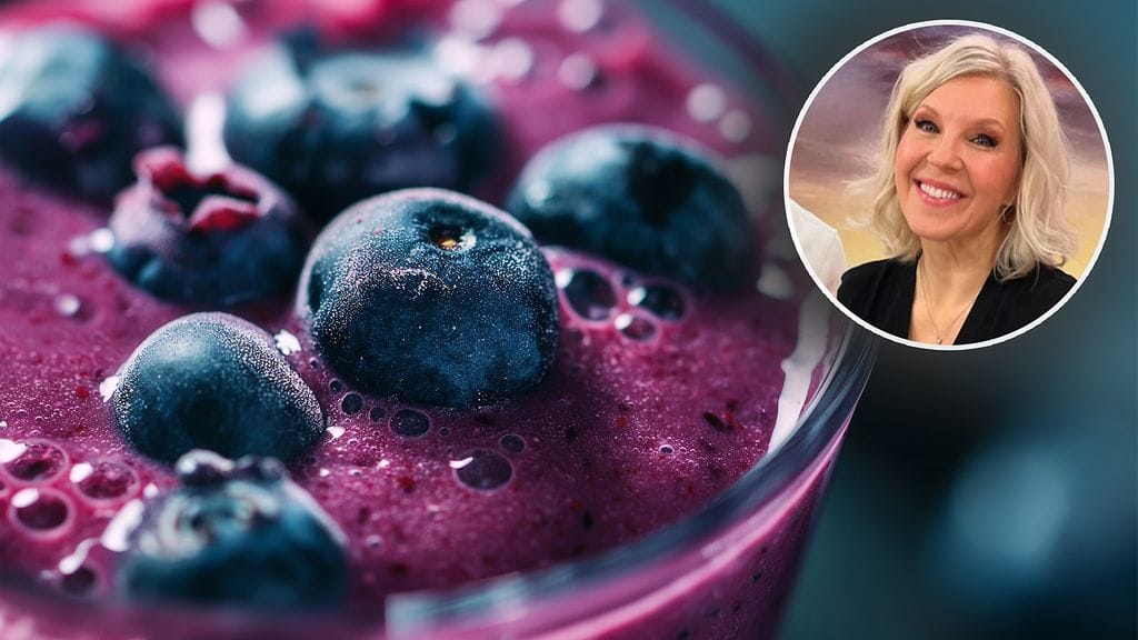 Vappu Pimiän perheessä nautiskellaan iltapalaksi usein marjasmoothieta.