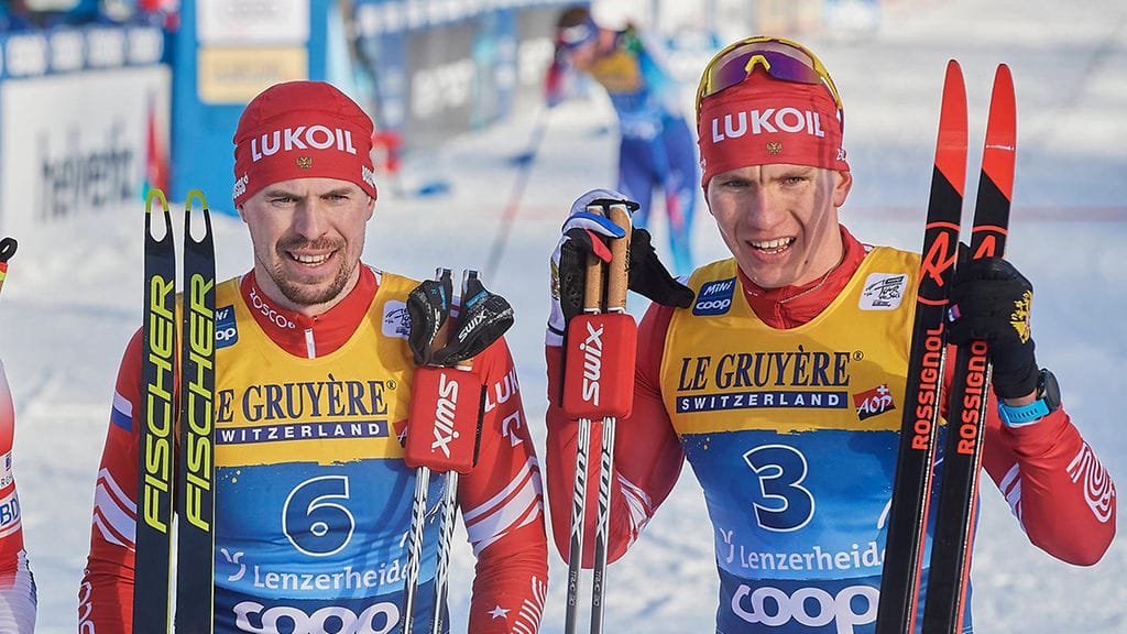 Sergei Ustjugov (vas.) ja Aleksandr Bolshunov ottivat yhteen Venäjän mestaruuskisoissa.