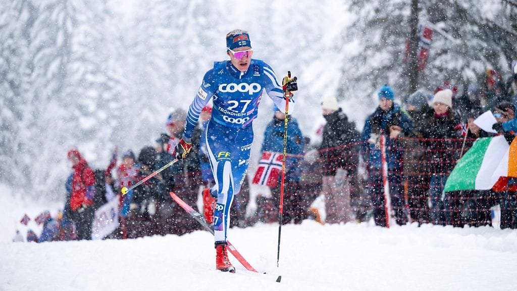 Ville Ahonen lunasti perinteisen kympillä paikkansa miesten viestijoukkueessa.