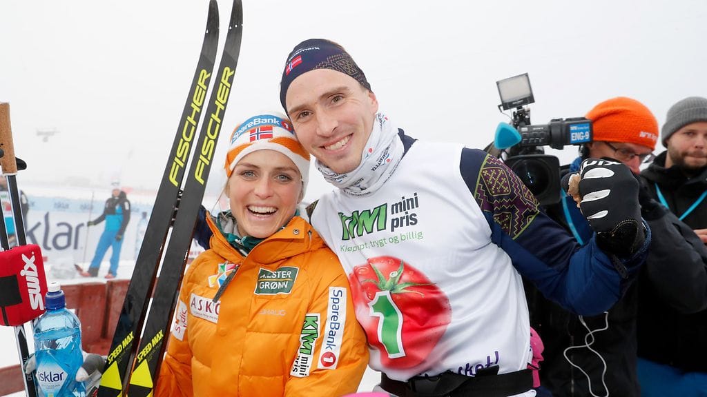 Therese ja Karstein Johaug puhuvat joka kilpailun jälkeen puhelimessa.