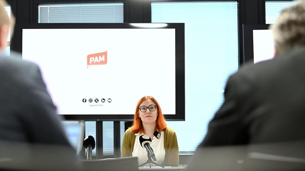 Arkistokuvassa Palvelualojen ammattiliitto PAMin puheenjohtaja Annika Rönni-Sällinen.