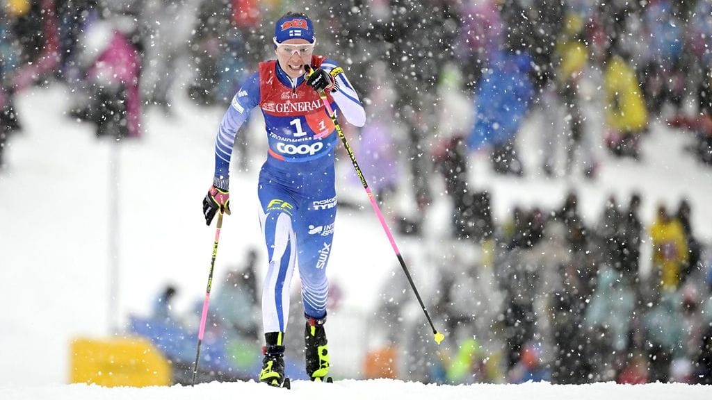 Kerttu Niskanen on mukana naisten viestinelikossa.