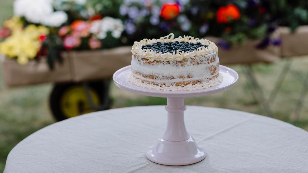 Hennan mehevä mustikkakakku.