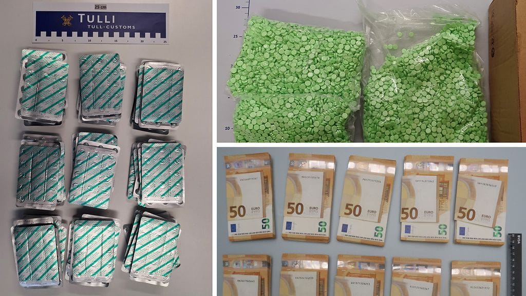 Poliisin julkaisemia kuvia tapauksen tiimoilta takavarikoiduista aineista.