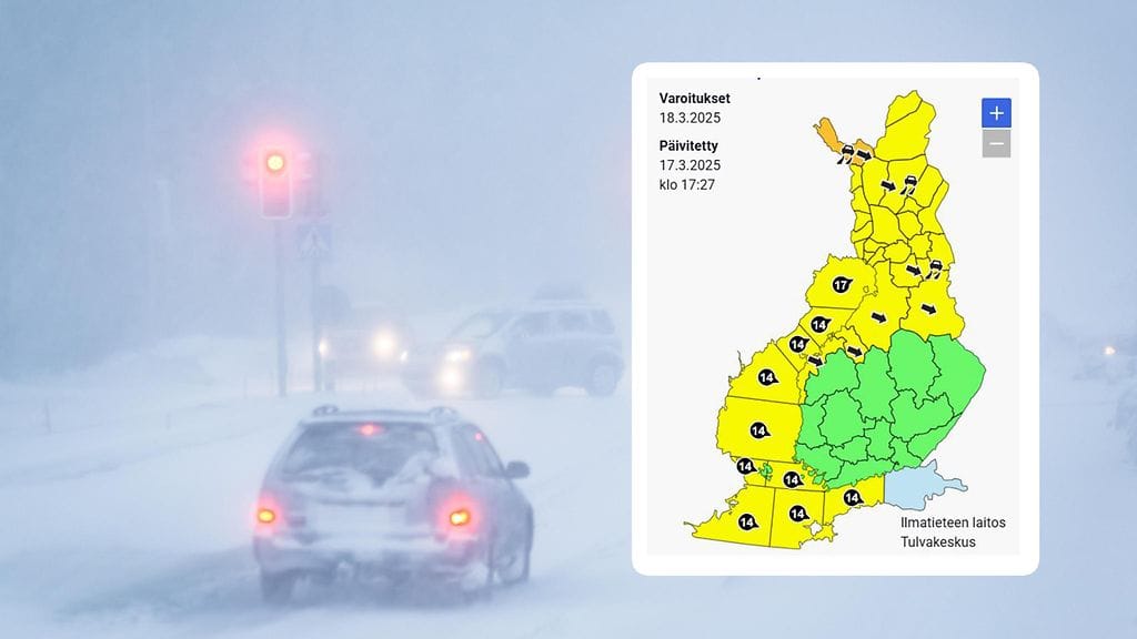 Varoitukset ovat voimassa suuressa osassa maata.