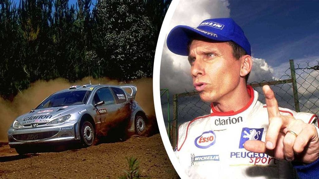 Gilles Panizzi sai kovat sakot vuoden 2000 Safari-rallissa.