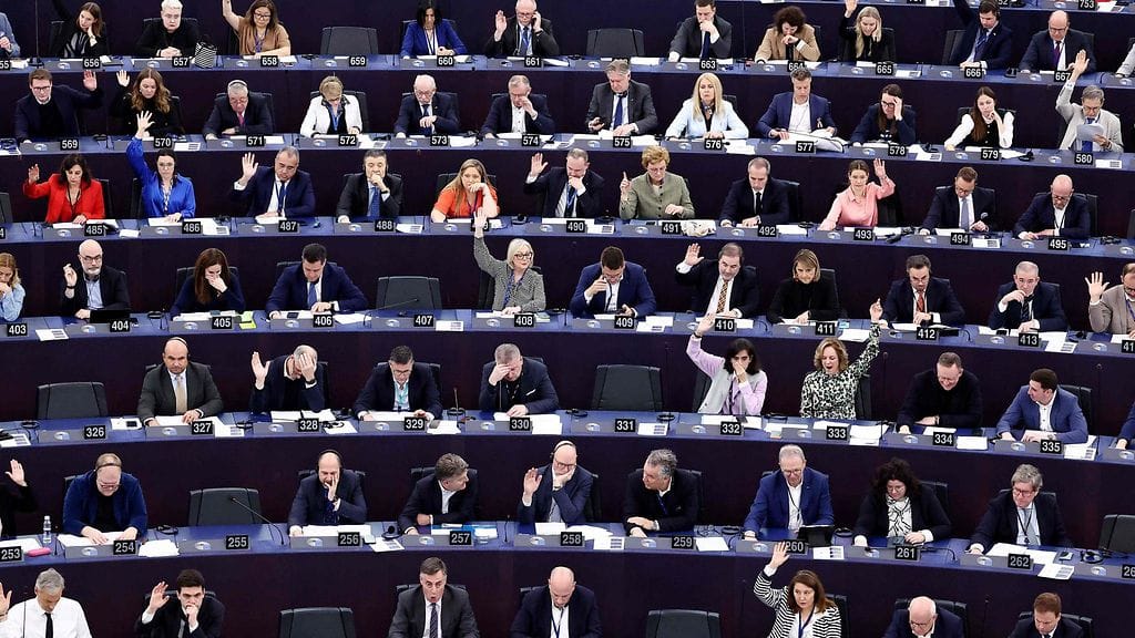 EU:n parlamentti 12. maaliskuuta.