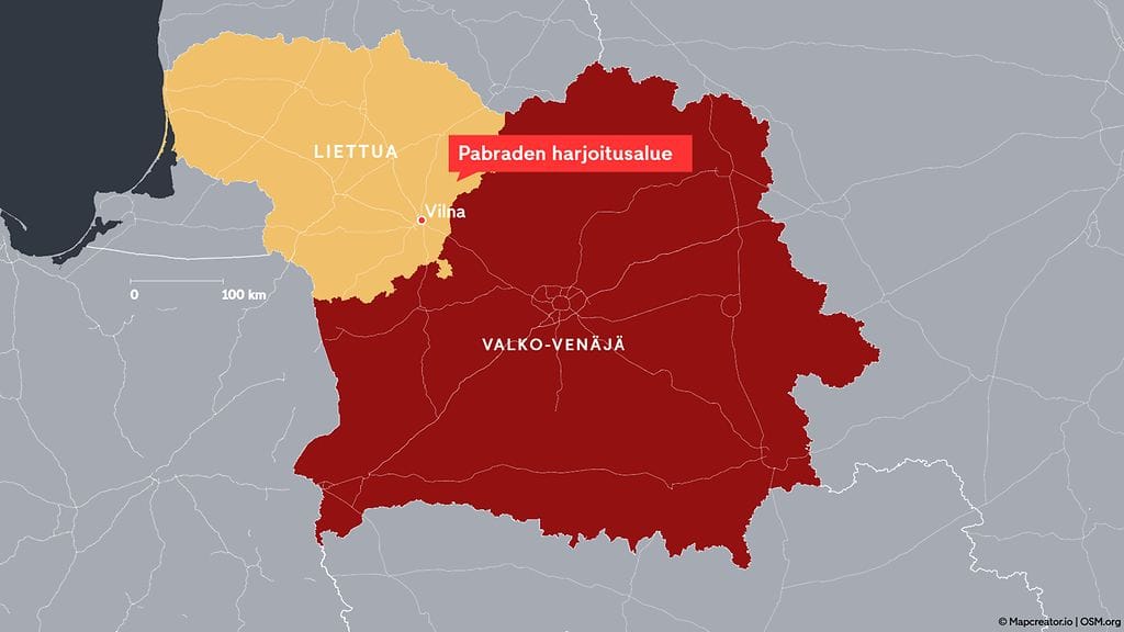 LIETTUA, Pabraden harjoitusalue