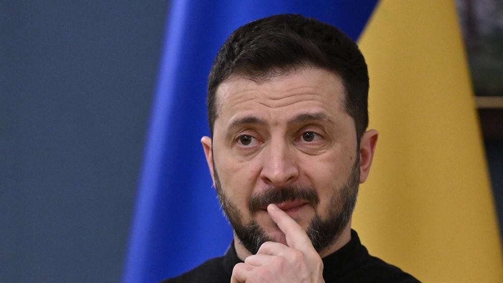 Ukrainan presidentti Zelenskyi Kiovassa 25. maaliskuuta.