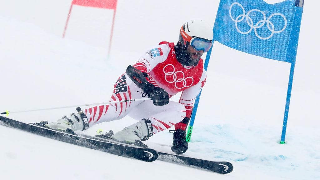 Berkin Usta laski Pekingin olympialaisten suurpujottelussa vuonna 2022.