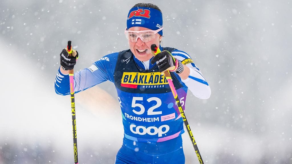 Kerttu Niskanen oli omaa luokkaansa. Kuva Trondheimin MM-kisoista.